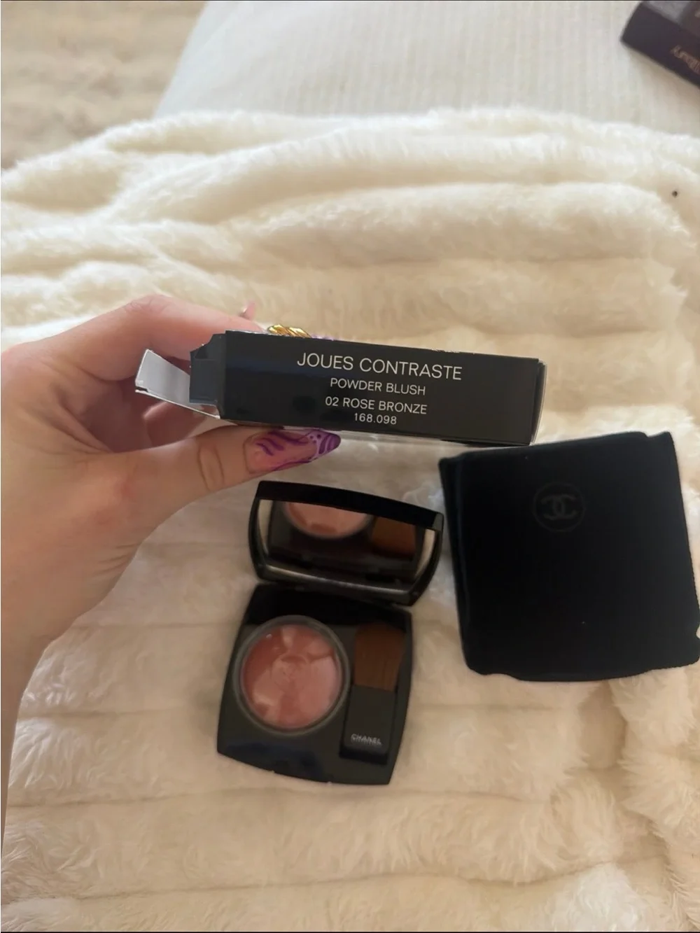 CHANEL Joues Contraste Powder Blush 02 Rose Bronze - Rose Bronze Pink